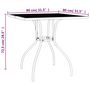 Voir la diapositive 6 : VIDAXL Table de jardin anthracite 80x80x72,5 cm Treillis d'acier