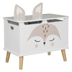 Atmosphera Kids Coffre à Jouets Enfant  Renard  54cm Blanc