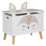 Voir la diapositive 1 : Atmosphera Kids Coffre à Jouets Enfant  Renard  54cm Blanc