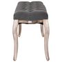 Voir la diapositive 3 : VIDAXL Banc Lin Bois solide 110x38x48 cm Gris fonce