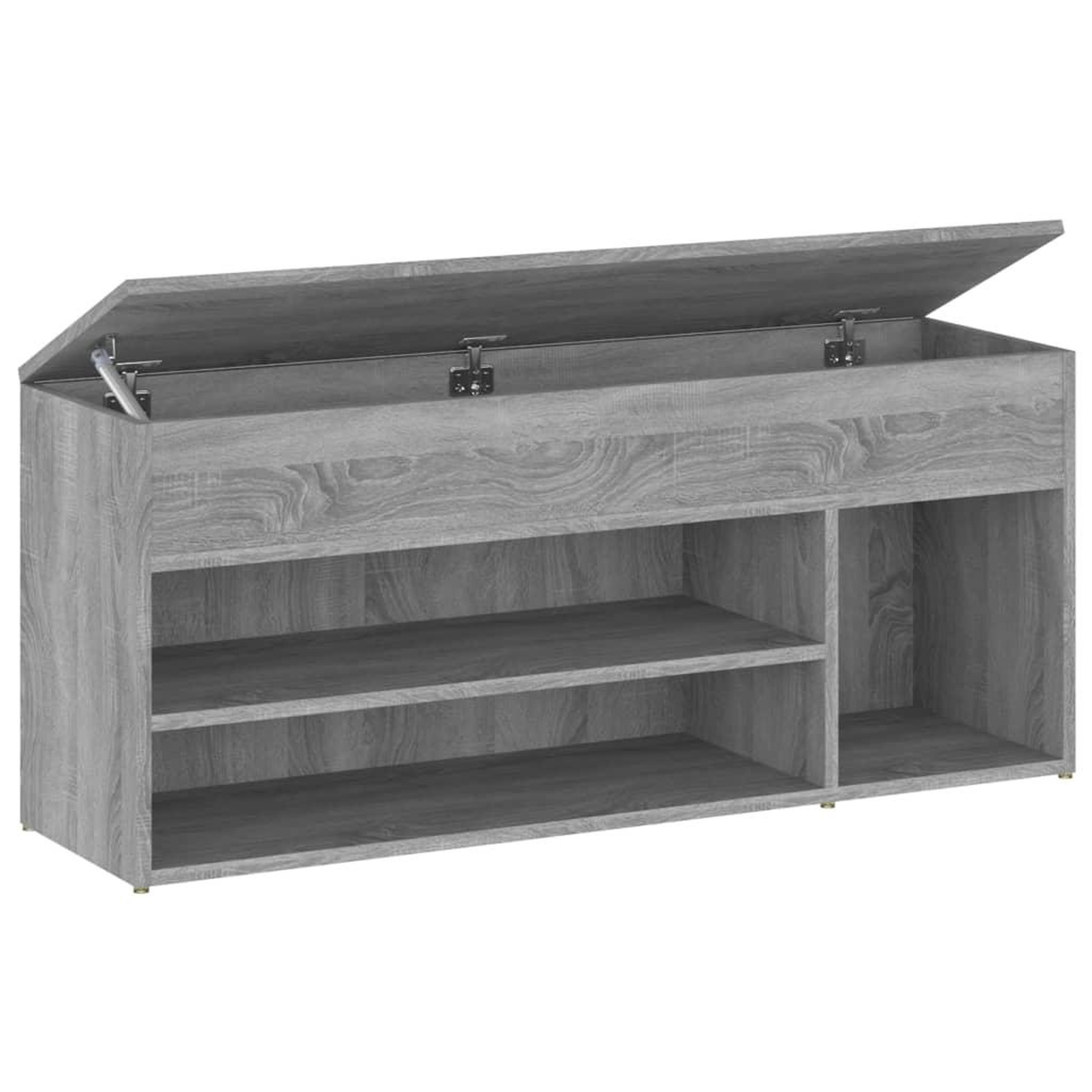 Voir la diapositive 2 : VIDAXL Banc a chaussures Sonoma gris 105x30x45 cm Bois d'ingenierie