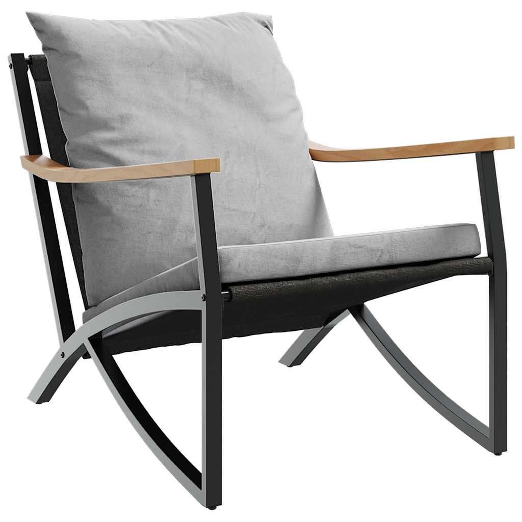 Voir la diapositive 4 : VIDAXL Ensemble de meubles de balcon 4 pcs avec coussins acier noir