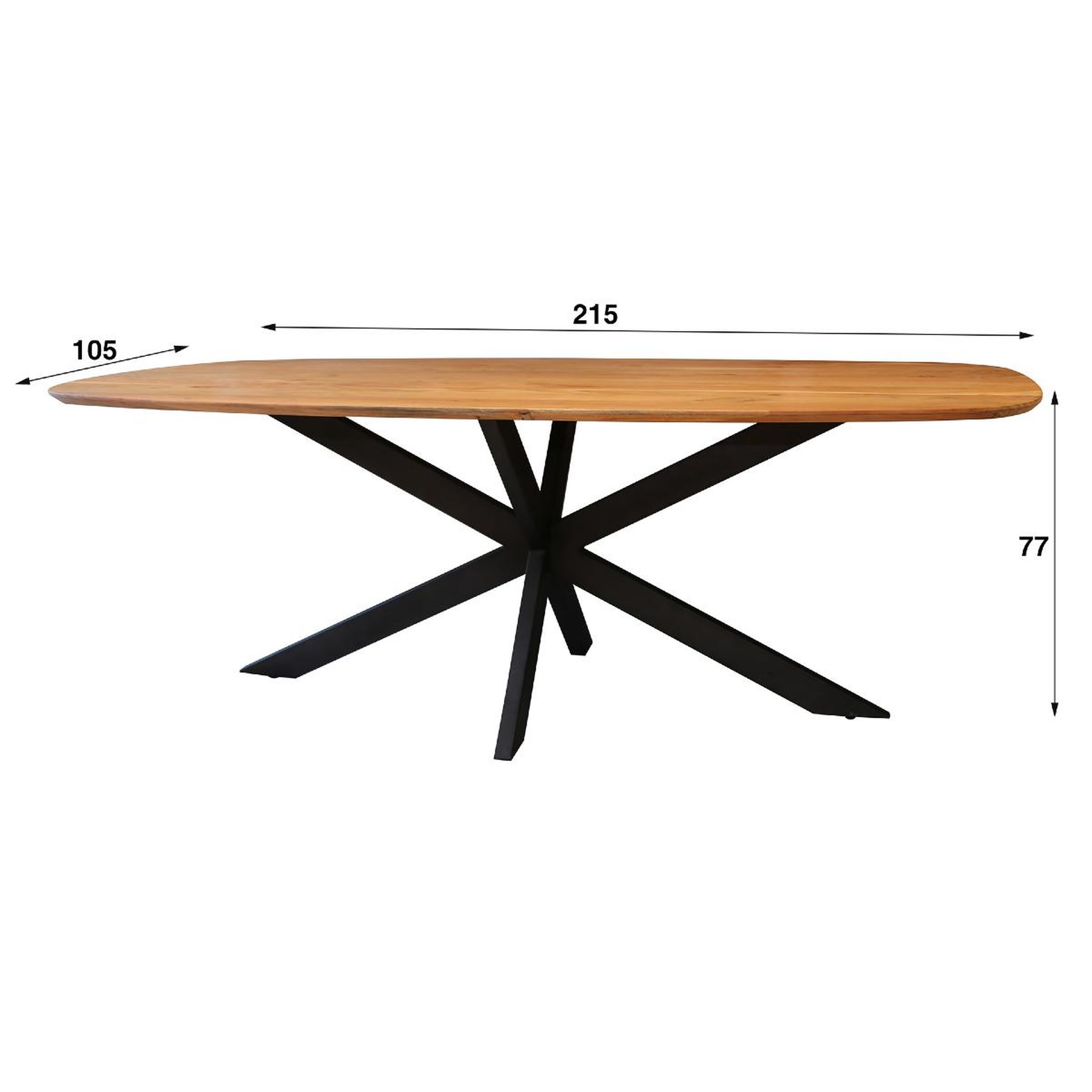 Voir la diapositive 6 : JLC KREATION Table à manger ovale en bois avec pied central dartus 2