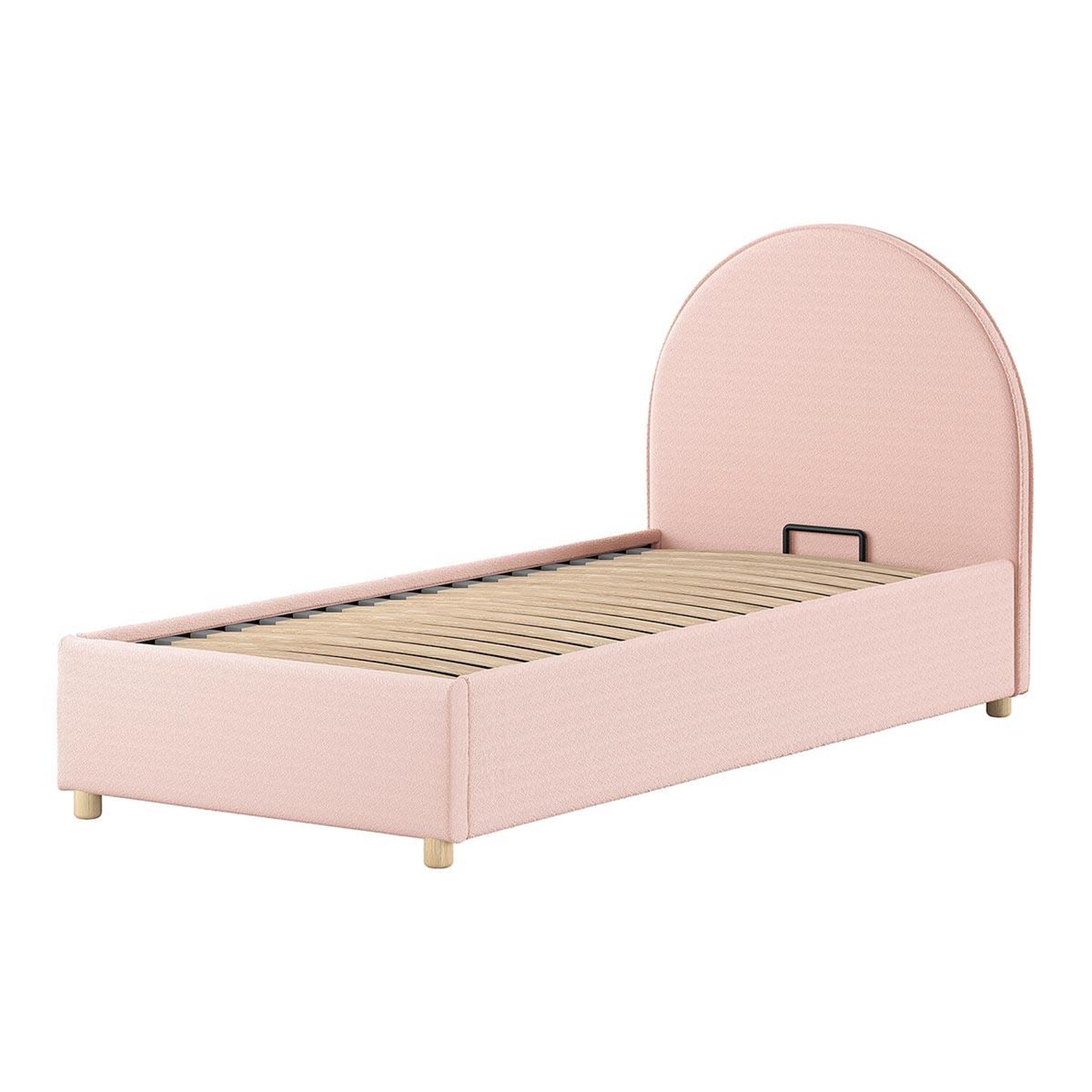 Paris Prix Lit coffre enfant bouclé  moon  90x200cm rose