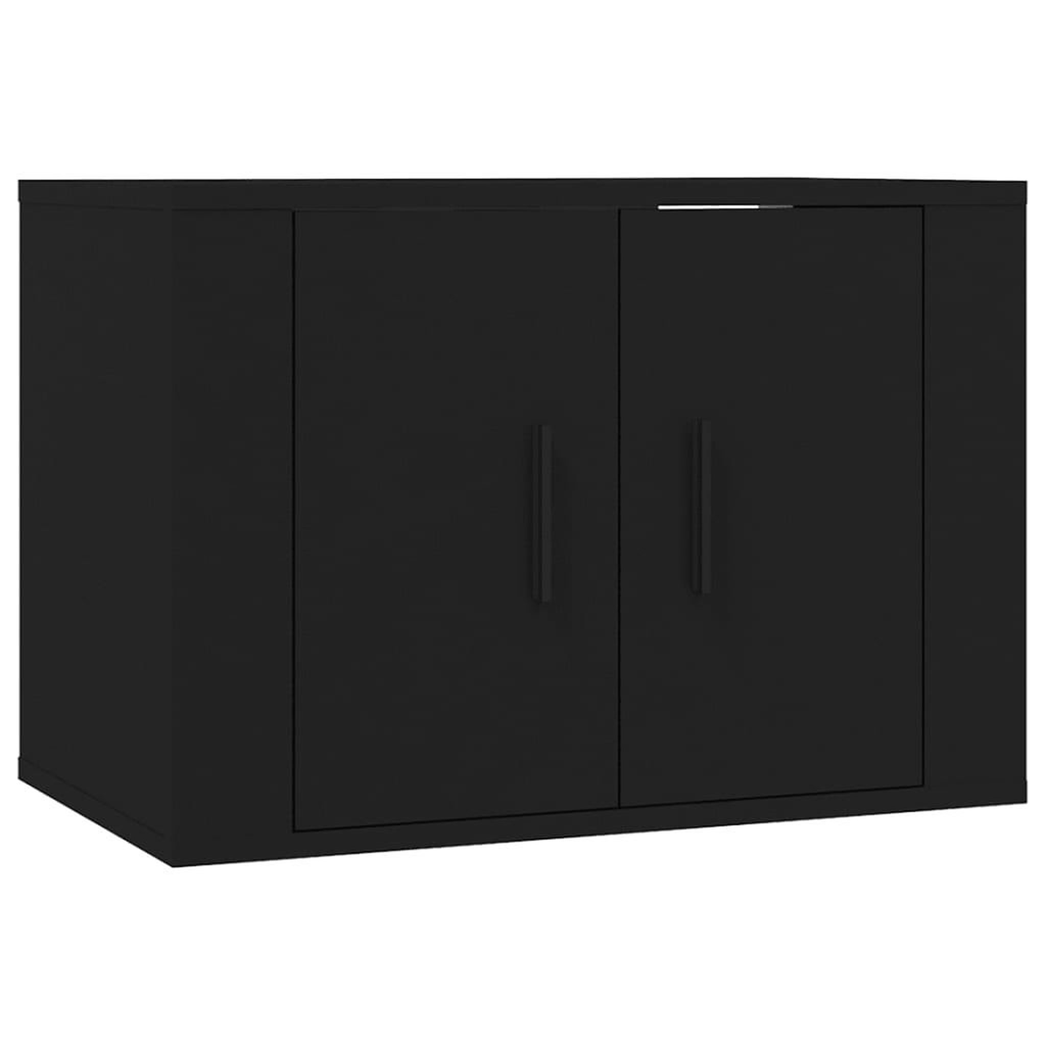 Voir la diapositive 4 : VIDAXL Ensemble de meubles TV 3 pcs Noir Bois d'ingenierie
