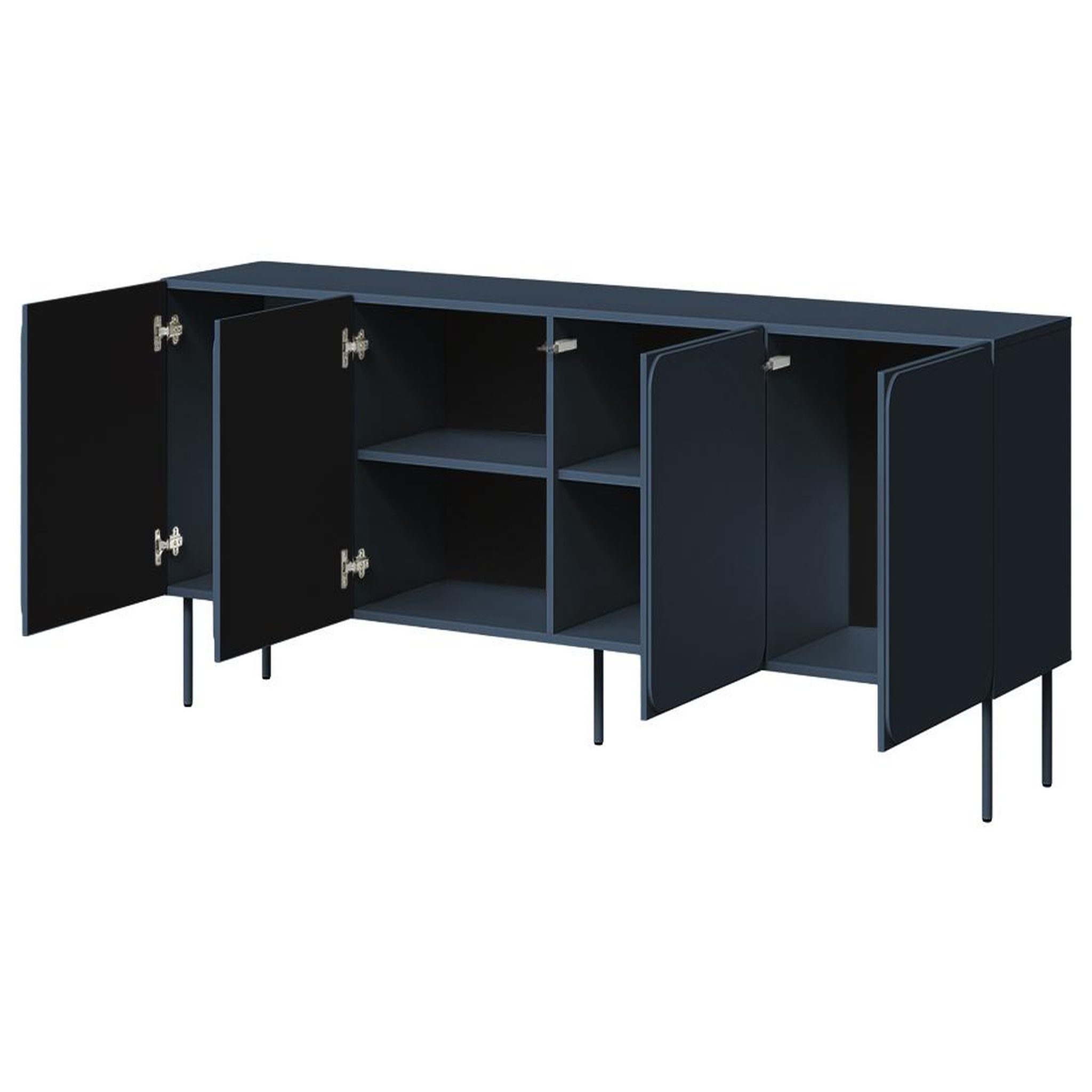 Voir la diapositive 3 : BEST MOBILIER Elvis - buffet bas 200 cm - 4 portes