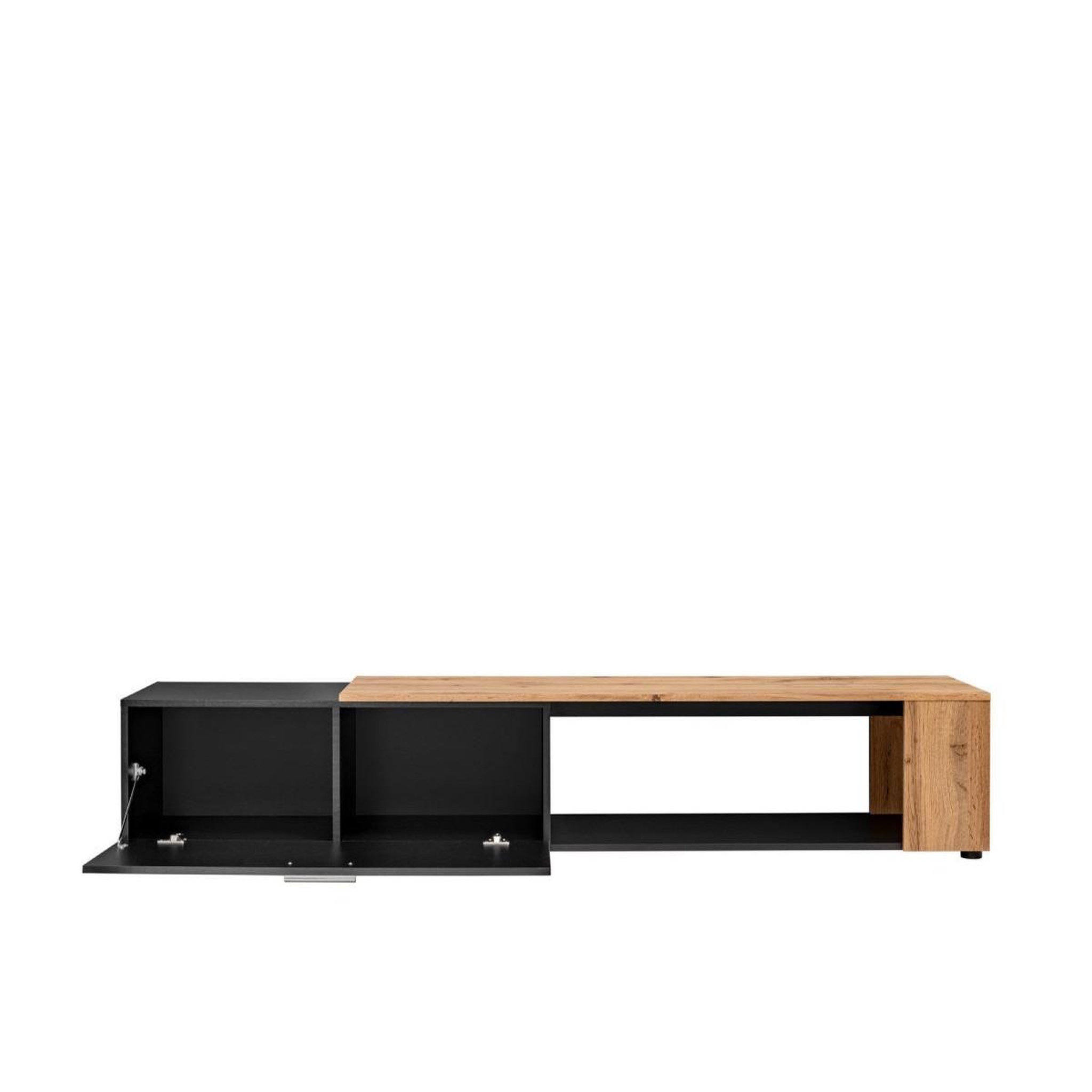 Voir la diapositive 3 : Paris Prix Meuble tv design  rtv maze ii  200cm noir & naturel