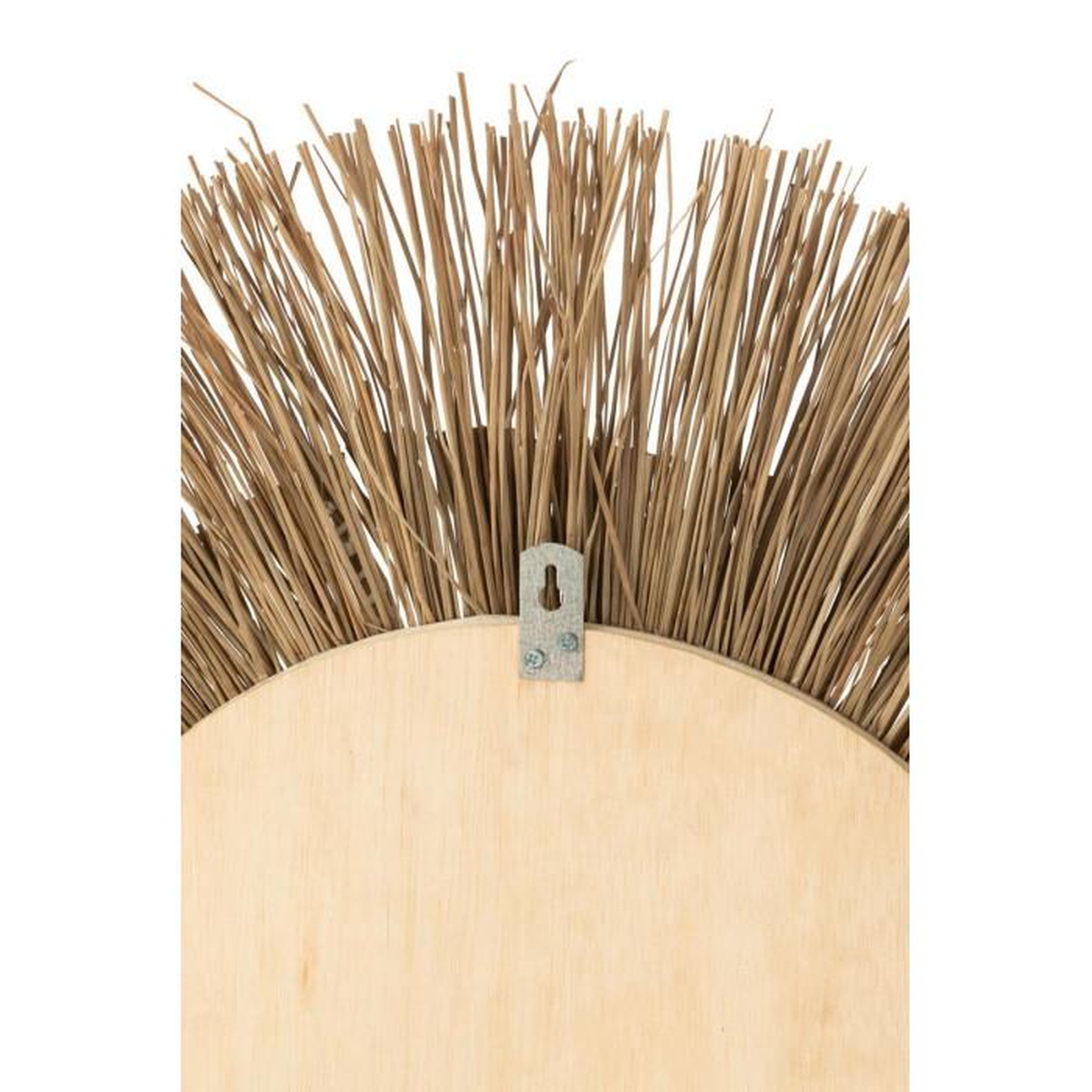 Voir la diapositive 2 : Paris Prix Miroir Mural Déco Paille  Mélissa  101cm Naturel & Blanc
