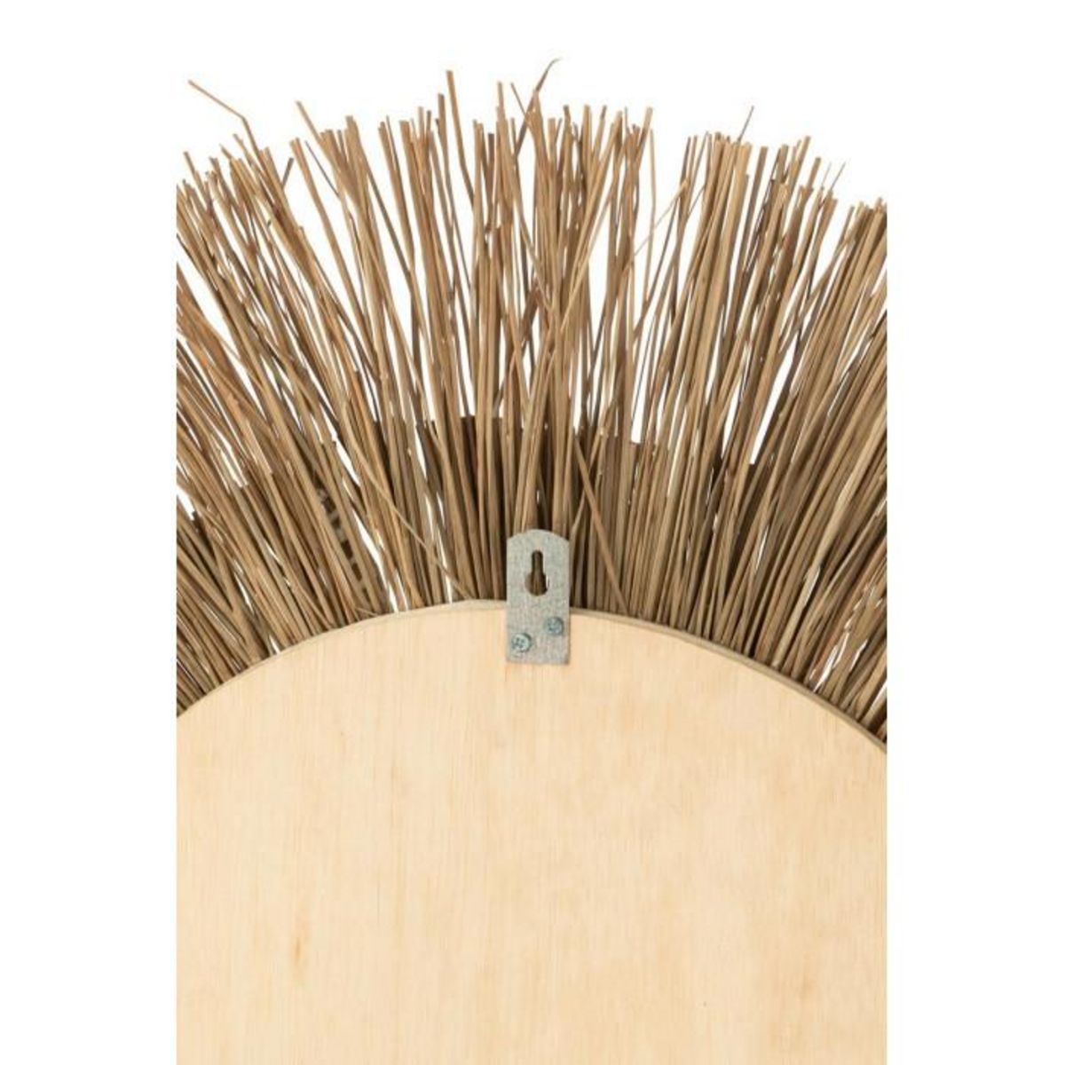 Paris Prix Miroir Mural Déco Paille  Mélissa  101cm Naturel & Blanc