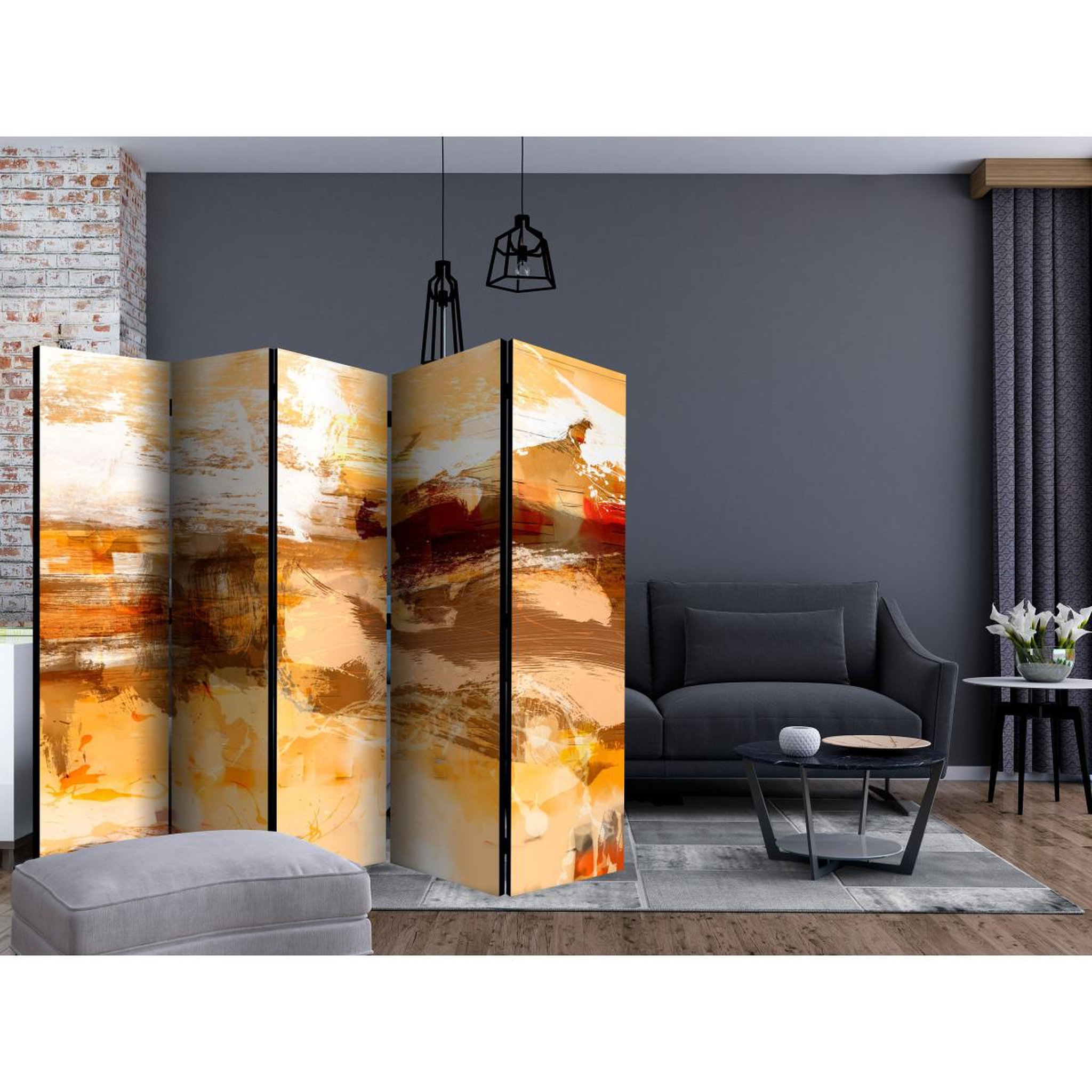 Voir la diapositive 2 : Paris Prix Paravent 5 volets  desert storm  172x225cm