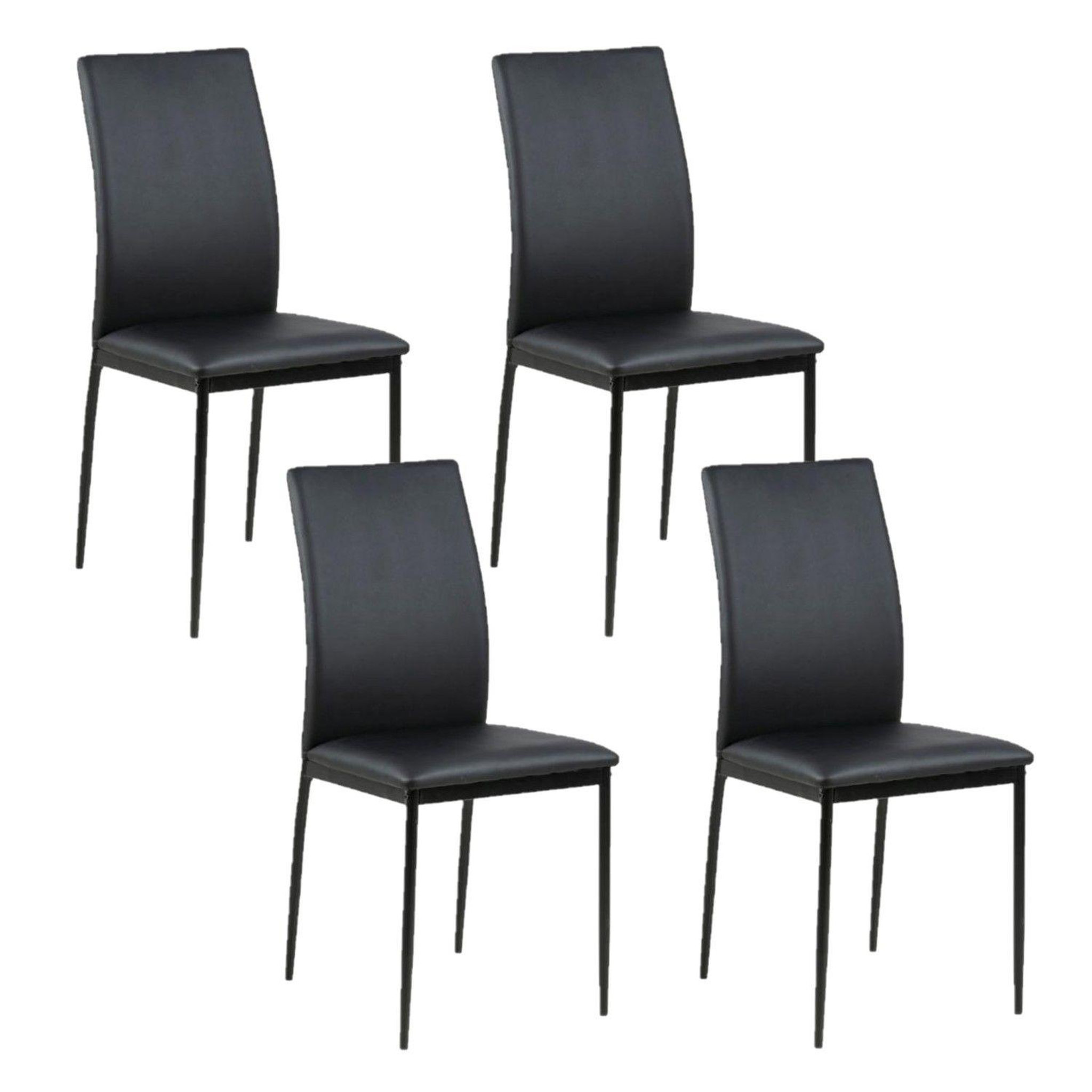 Voir la diapositive 1 : TOILINUX Lot de 4 chaises de salle à manger midena