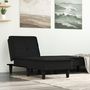 Voir la diapositive 1 : VIDAXL Chaise longue noir tissu