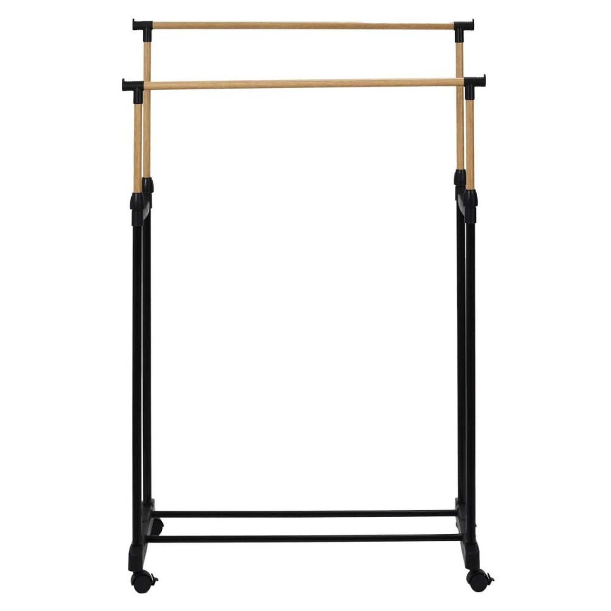 Voir la diapositive 5 : The Home Deco Factory Portant double à roulettes effet bois