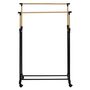 Voir la diapositive 5 : The Home Deco Factory Portant double à roulettes effet bois