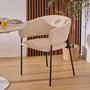Voir la diapositive 2 : ATMOSPHERA Lot de 2 fauteuils à diner en velours SOLEA