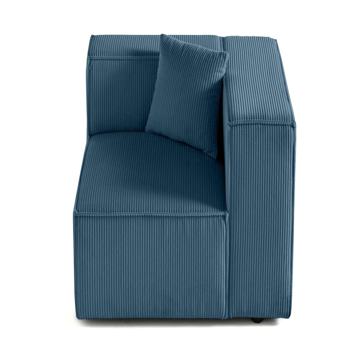 LISA DESIGN Arty - module d'assise droit - en velours côtelé