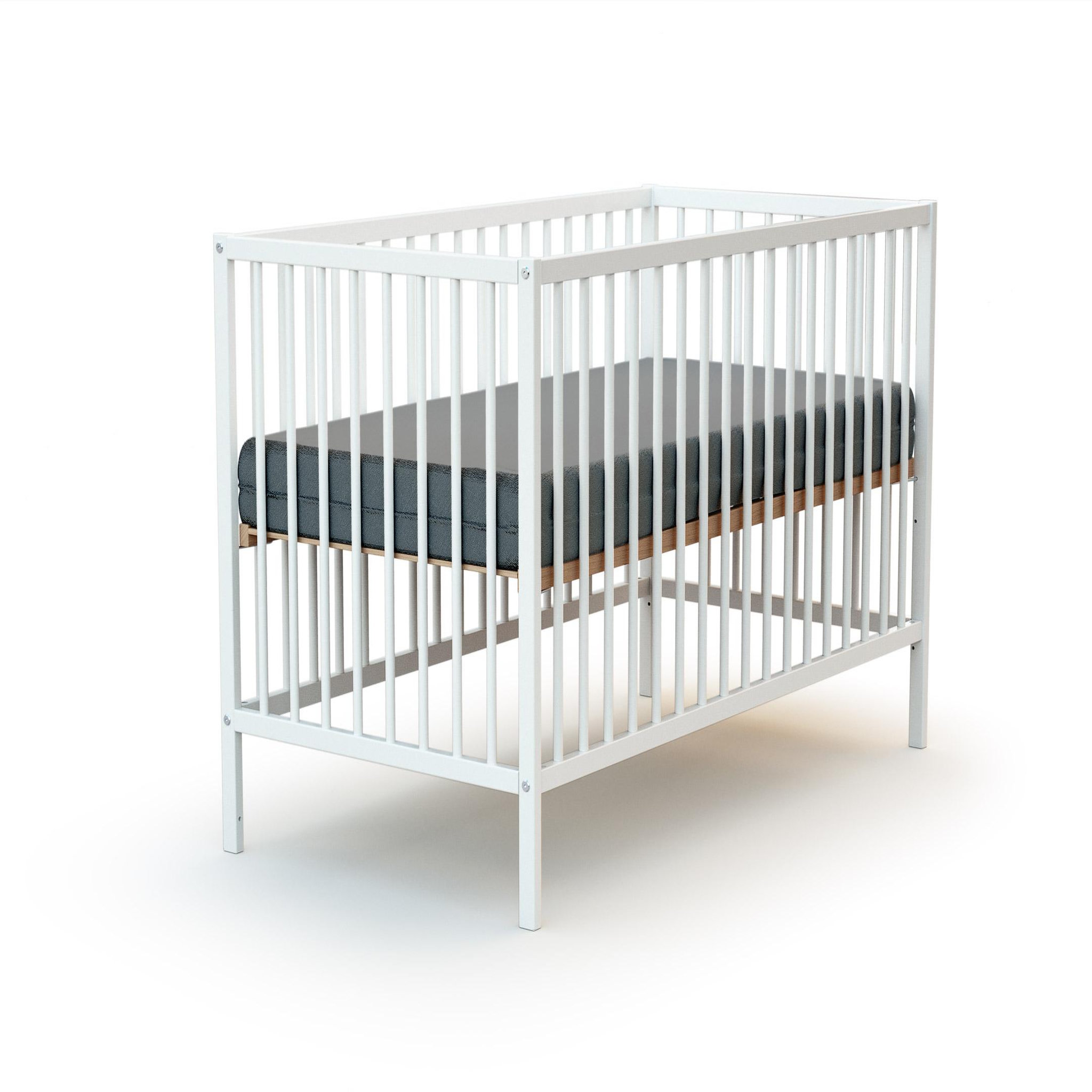 Voir la diapositive 2 : WEBABY Lit bébé en bois avec matelas