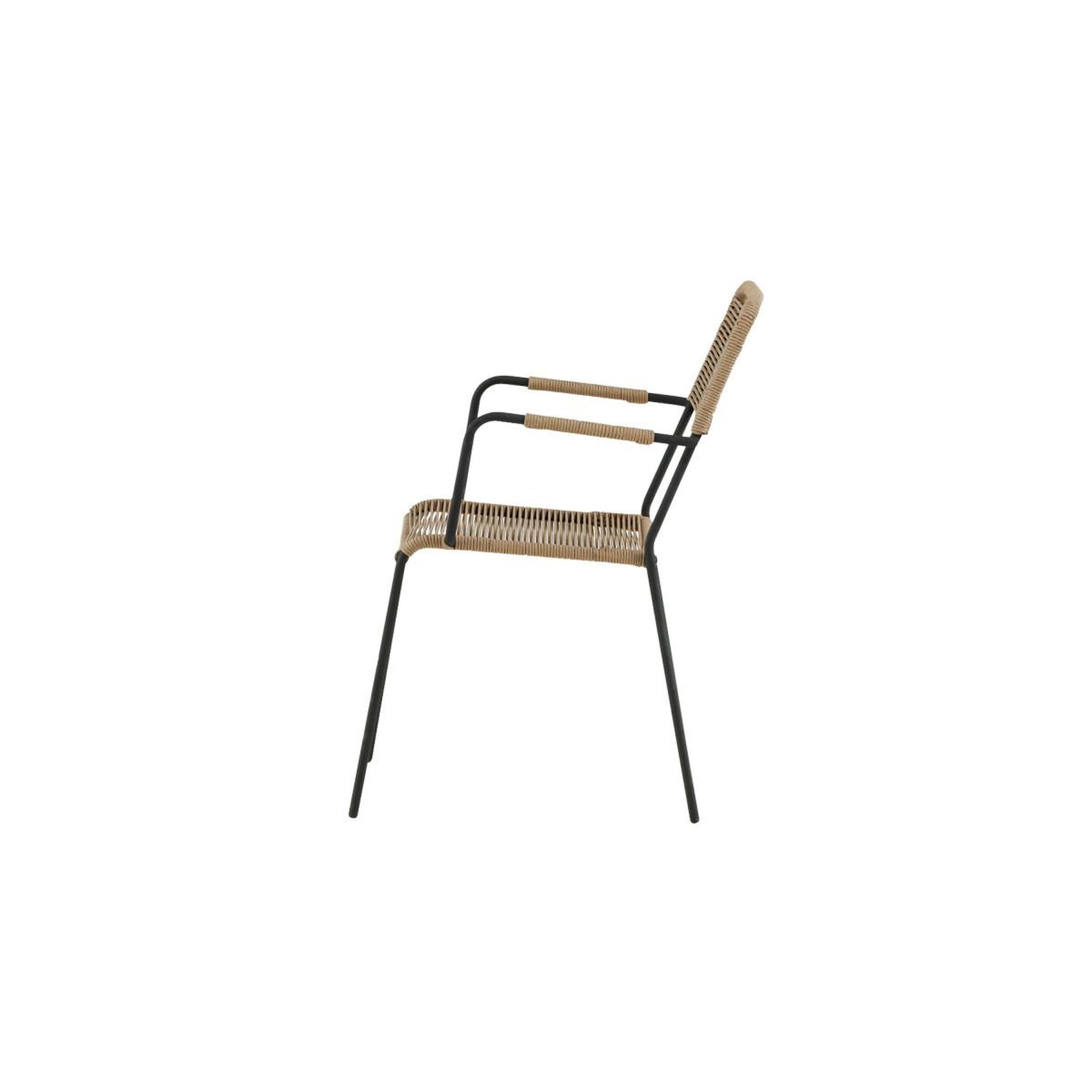 Voir la diapositive 5 : Paris Prix Chaise de jardin  lindos  85cm naturel & noir