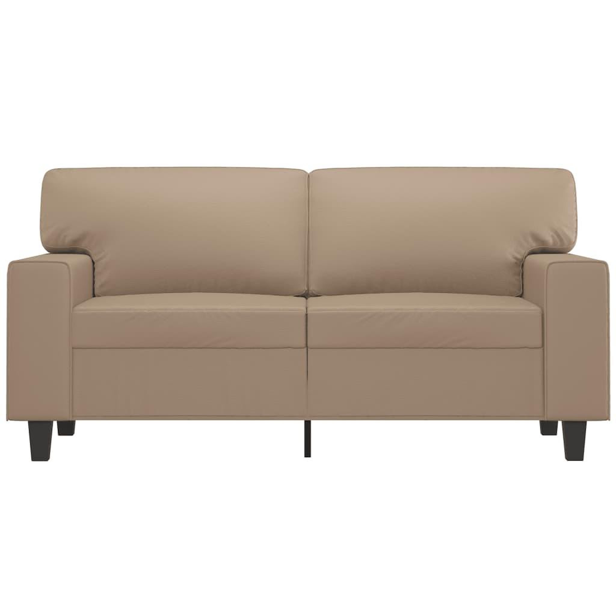 Voir la diapositive 3 : VIDAXL Canape a 2 places Cappuccino 120 cm Similicuir