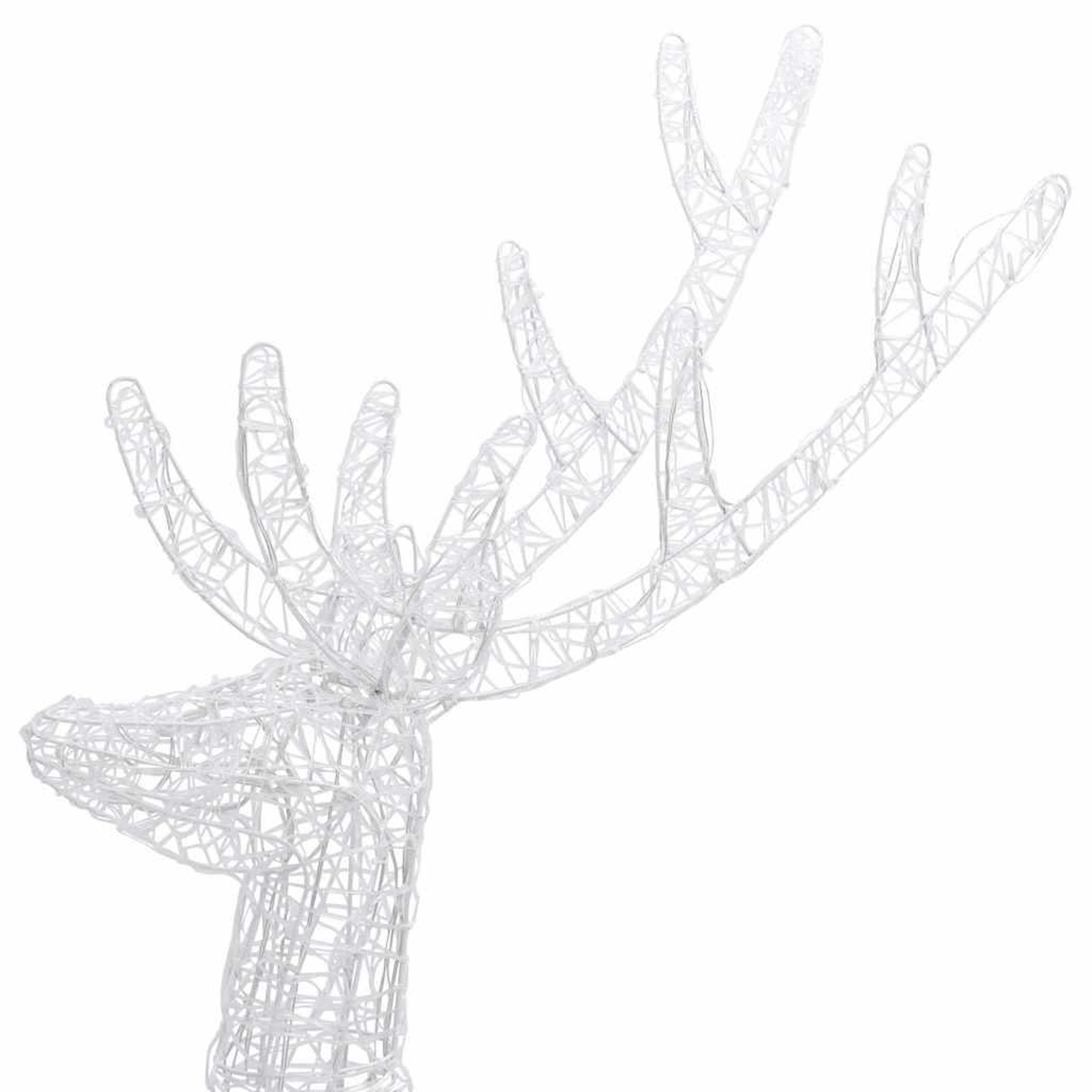 Voir la diapositive 5 : VIDAXL Rennes de noël xxl acrylique 250 led 3 pcs 180 cm multicolore
