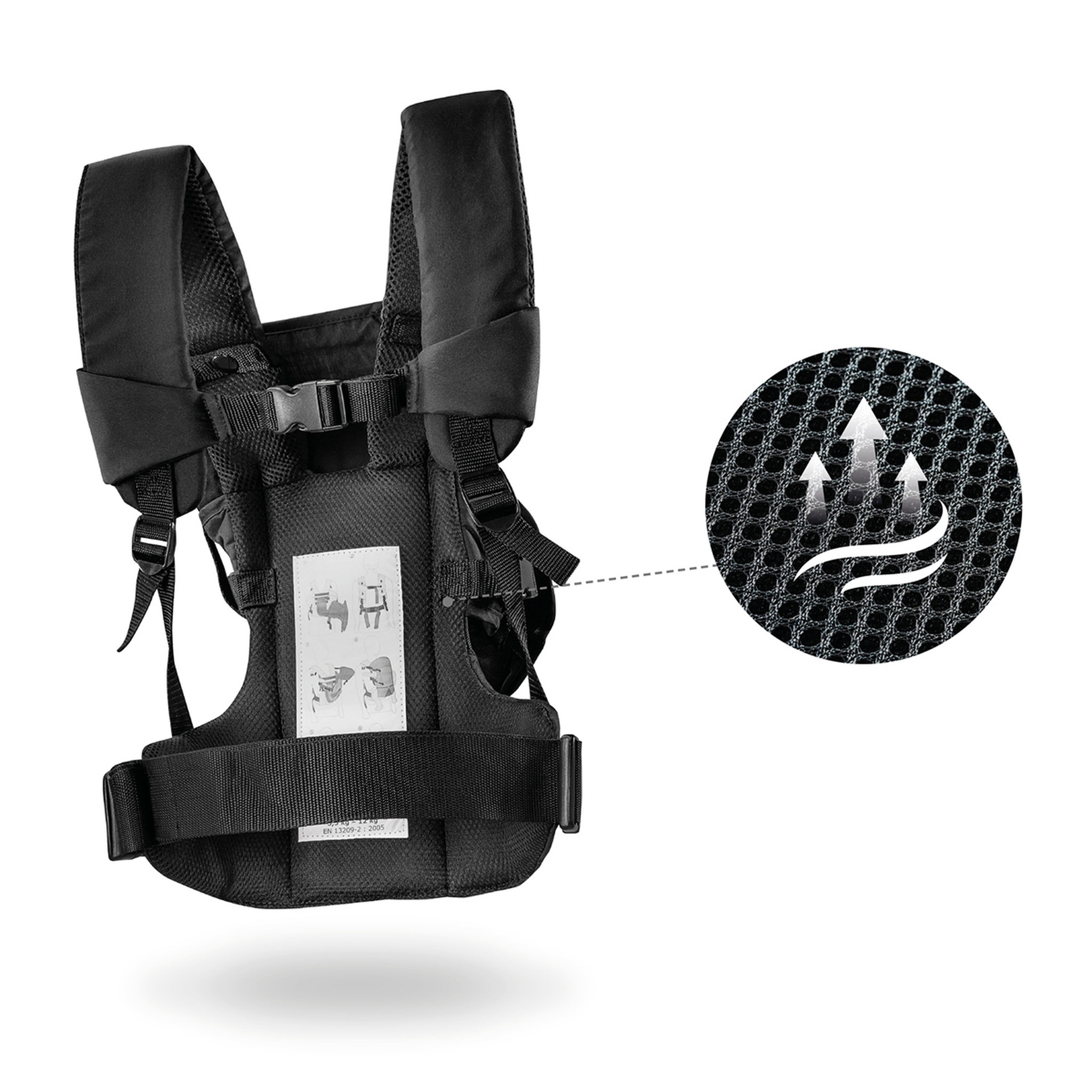 Voir la diapositive 3 : HAUCK Porte bébé 3 positions 3 Way Carrier - Noir