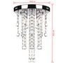 Voir la diapositive 5 : VIDAXL Plafonnier avec perles de cristal Blanc Metal