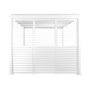 Voir la diapositive 2 : SWEEEK Pergola bioclimatique aluminium 4x3m + 3 persiennes 100cm lames orientables Triomphe