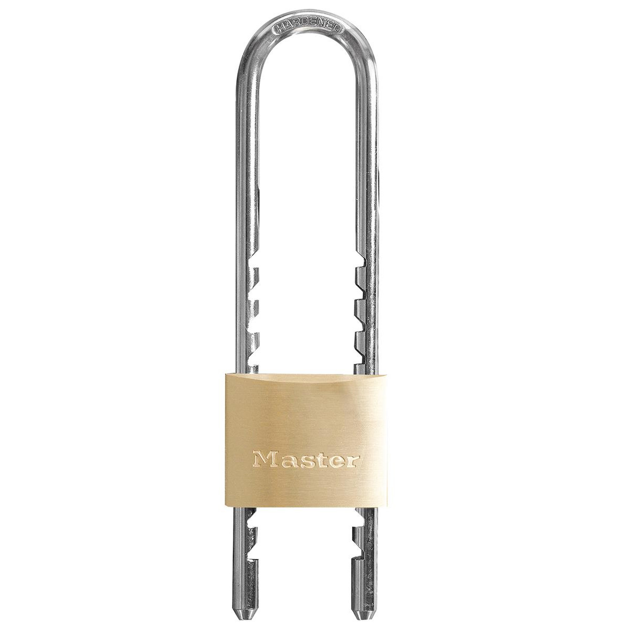 Master lock 1950eurd cadenas à clé avec anse ajustable de 7 à 15 cm, doré, 15,5 x 5 x 1,4 cm