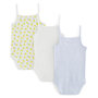 Voir la diapositive 2 : IN EXTENSO Lot de 3 bodies sans manches bébé fille