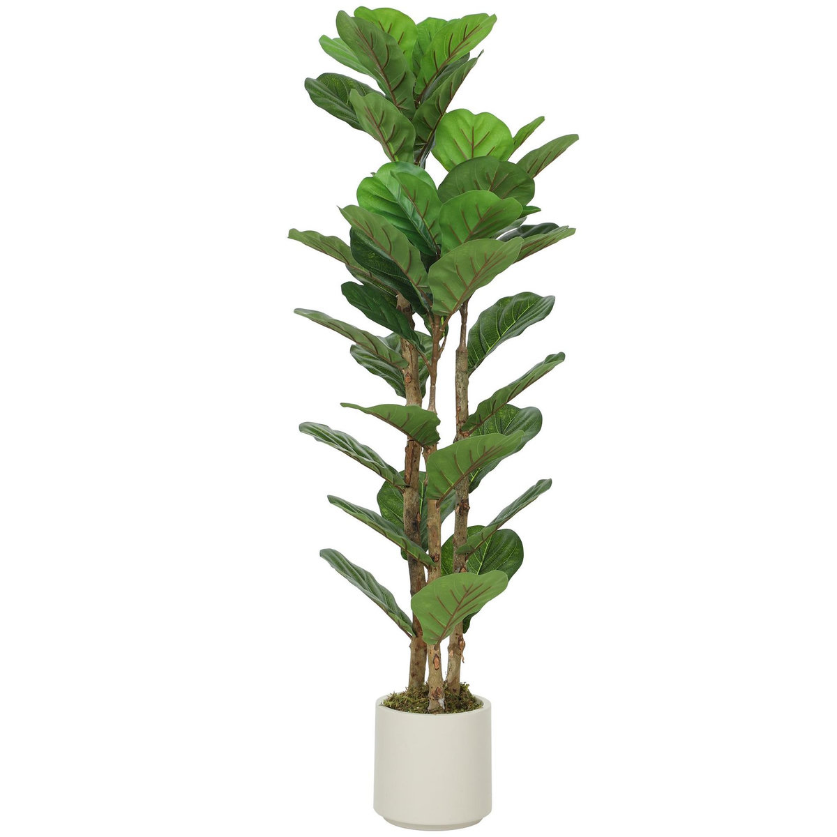 HOMCOM Arbre artificiel plante artificiel figuier lyre H.1,2 m vrais troncs 45 feuilles grand réalisme
