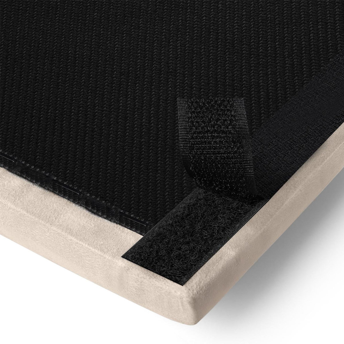 ID MARKET Lot de 6 panneaux muraux pour tête de lit YUMA 180 cm en tissu effet suédé beige