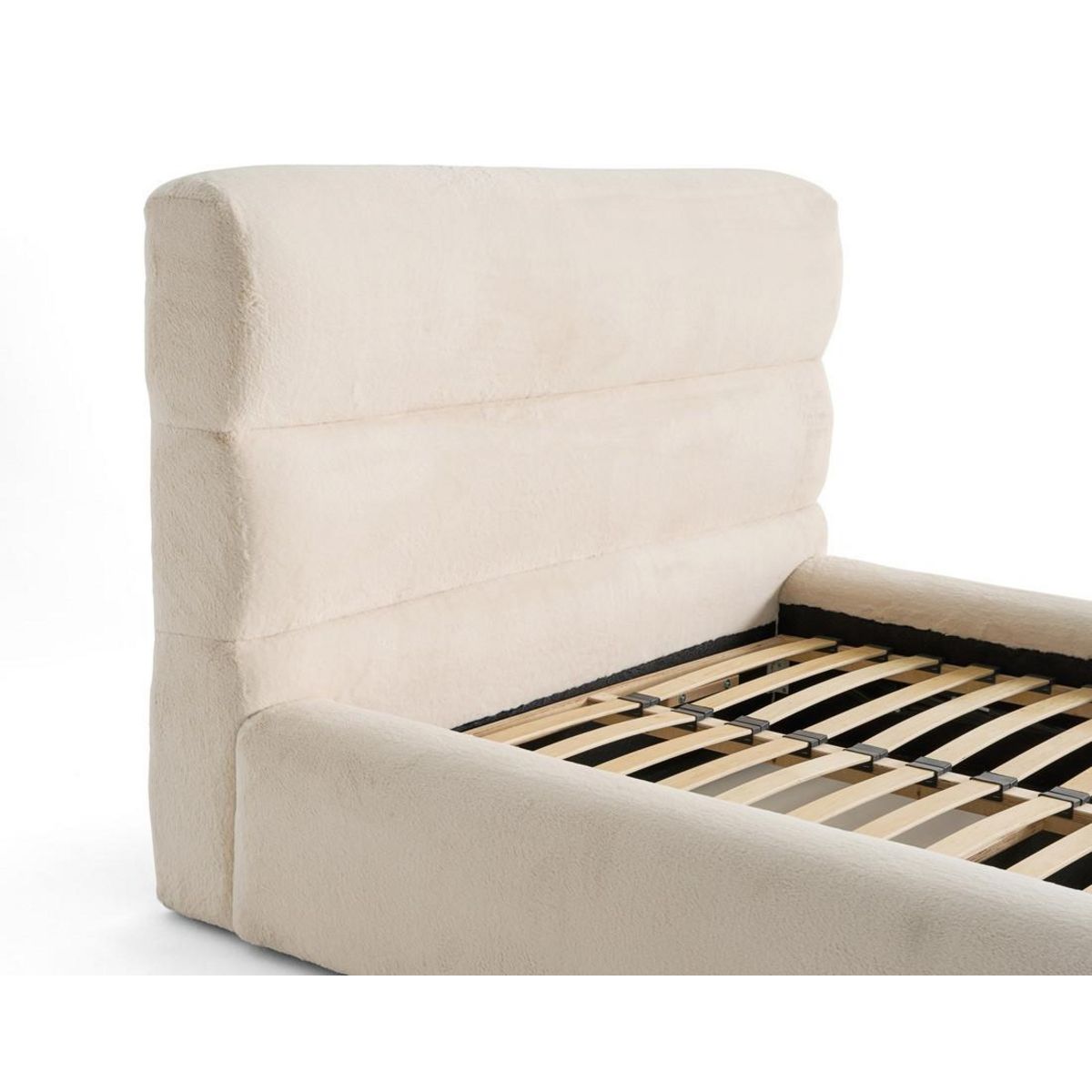 LISA DESIGN Sunset - lit coffre - 140x190 cm - sommier inclus - en fausse fourrure