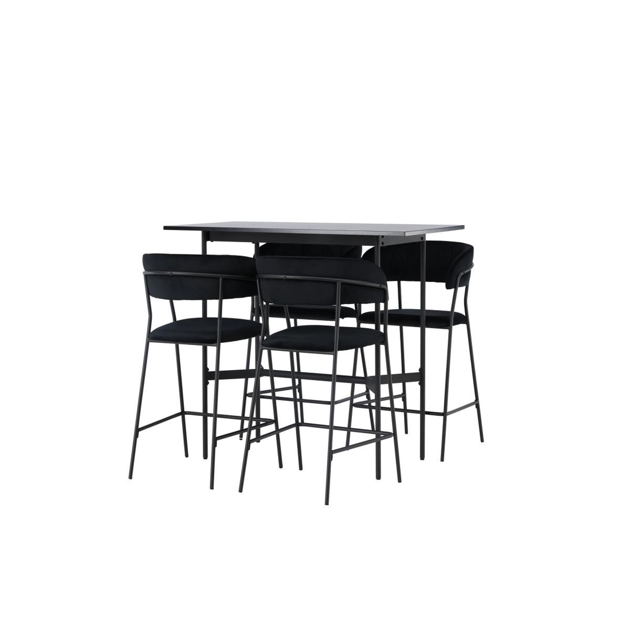 Voir la diapositive 5 : Paris Prix Ensemble table de bar & 4 chaises  rax & lui  120cm noir