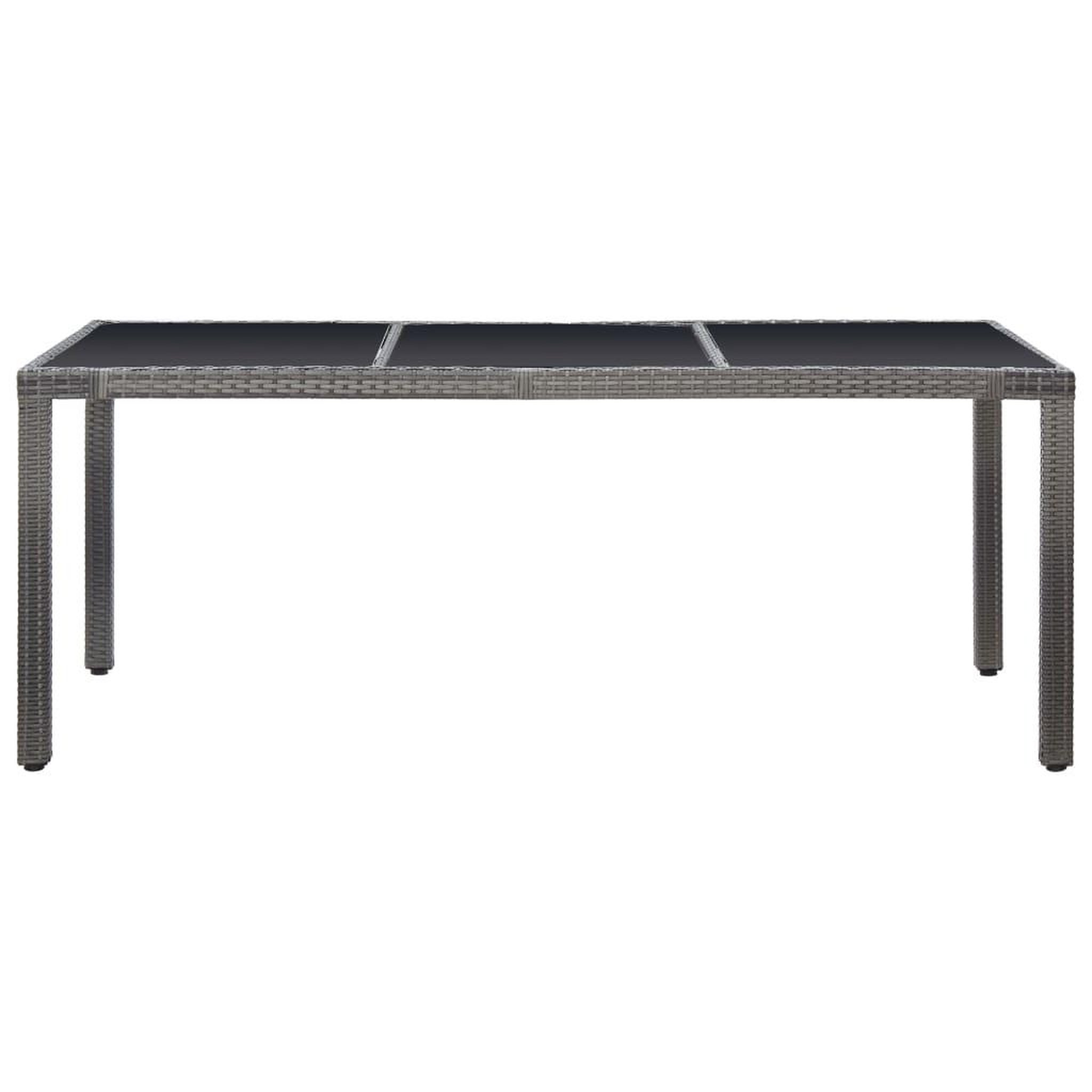 Voir la diapositive 3 : VIDAXL Ensemble a manger d'exterieur 9 pcs Resine tressee Gris
