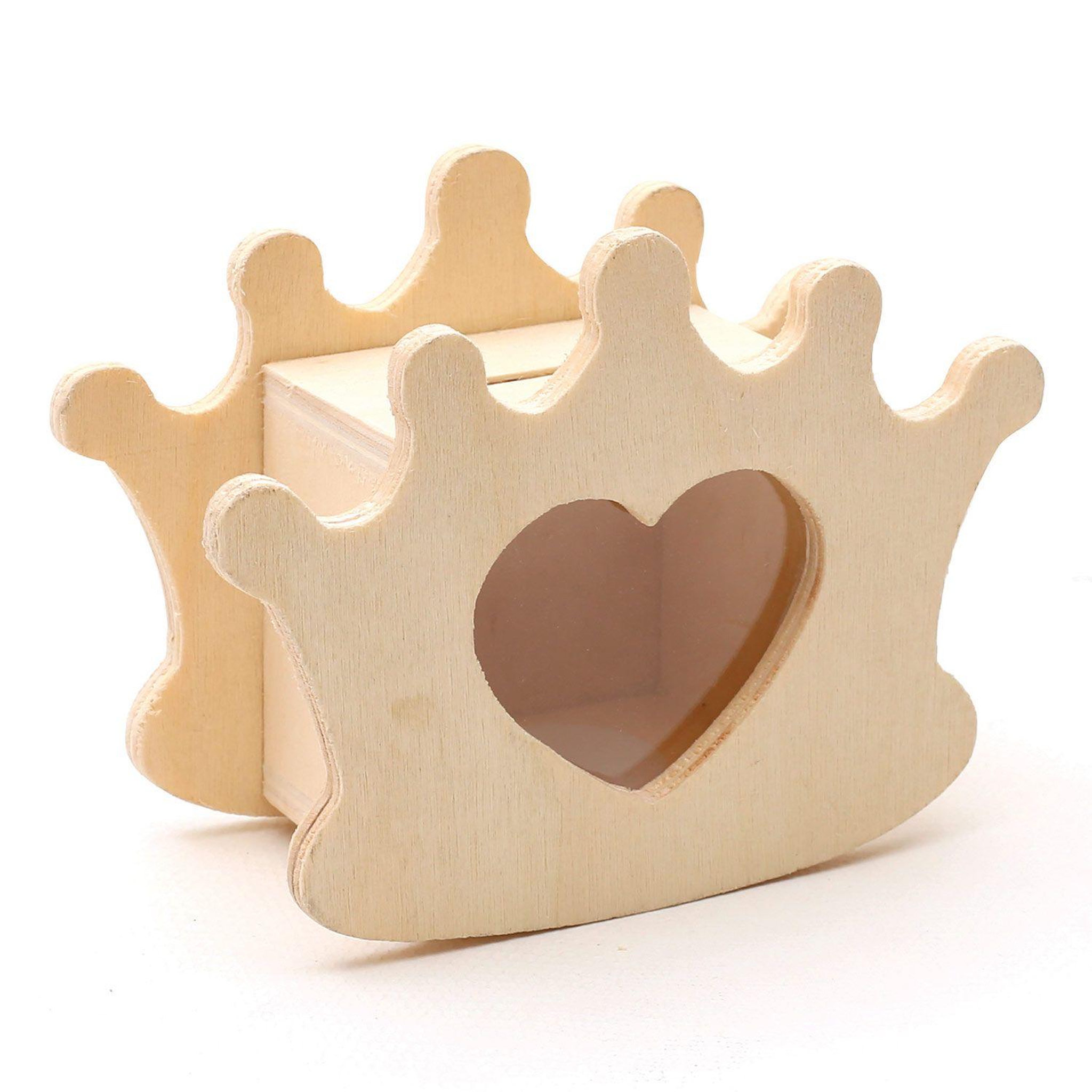 Voir la diapositive 1 : Graine créative Tirelire couronne coeur 12 x 9 cm