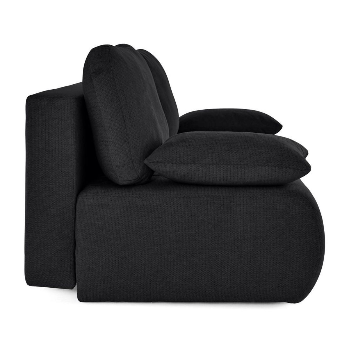 BEST MOBILIER Harper - canapé 3 places convertible avec coffre en tissu texturé