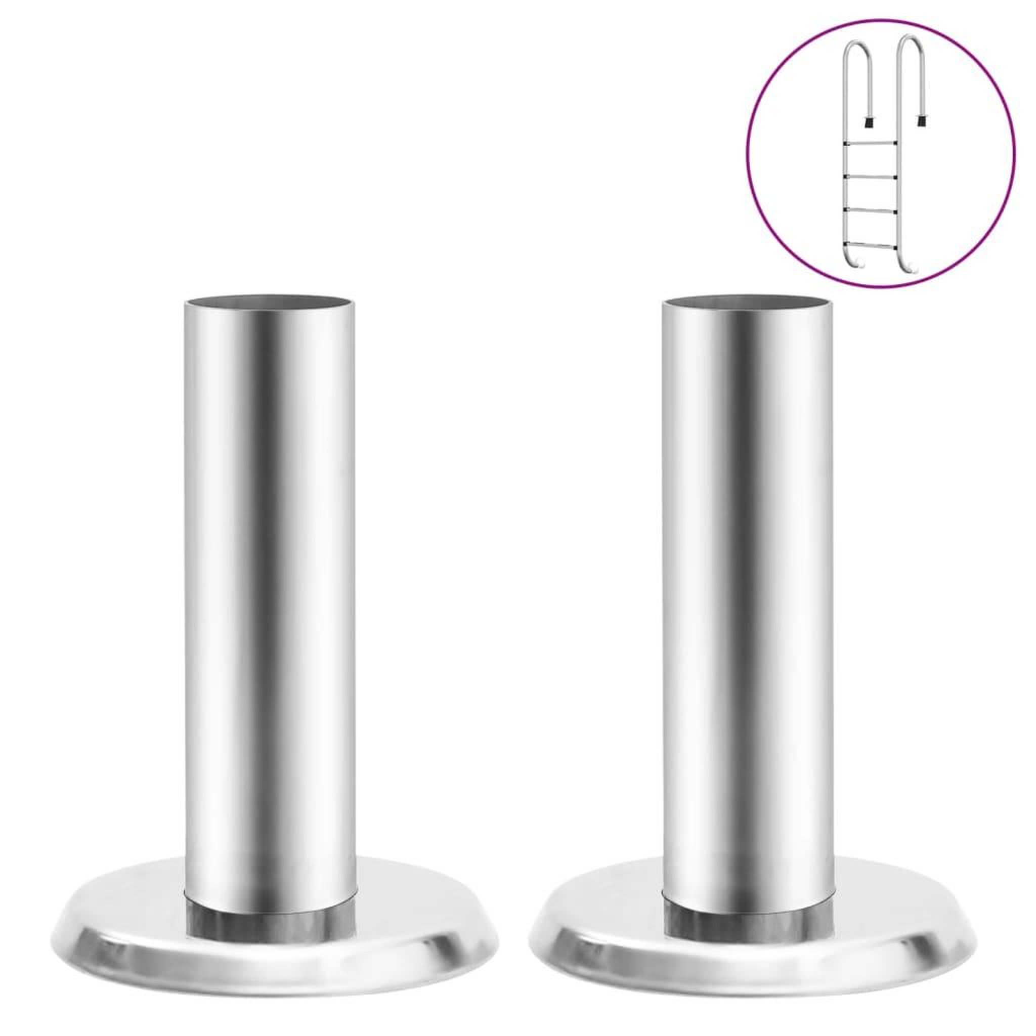 Voir la diapositive 4 : VIDAXL Supports de main courante pour echelle de piscine 2 pcs