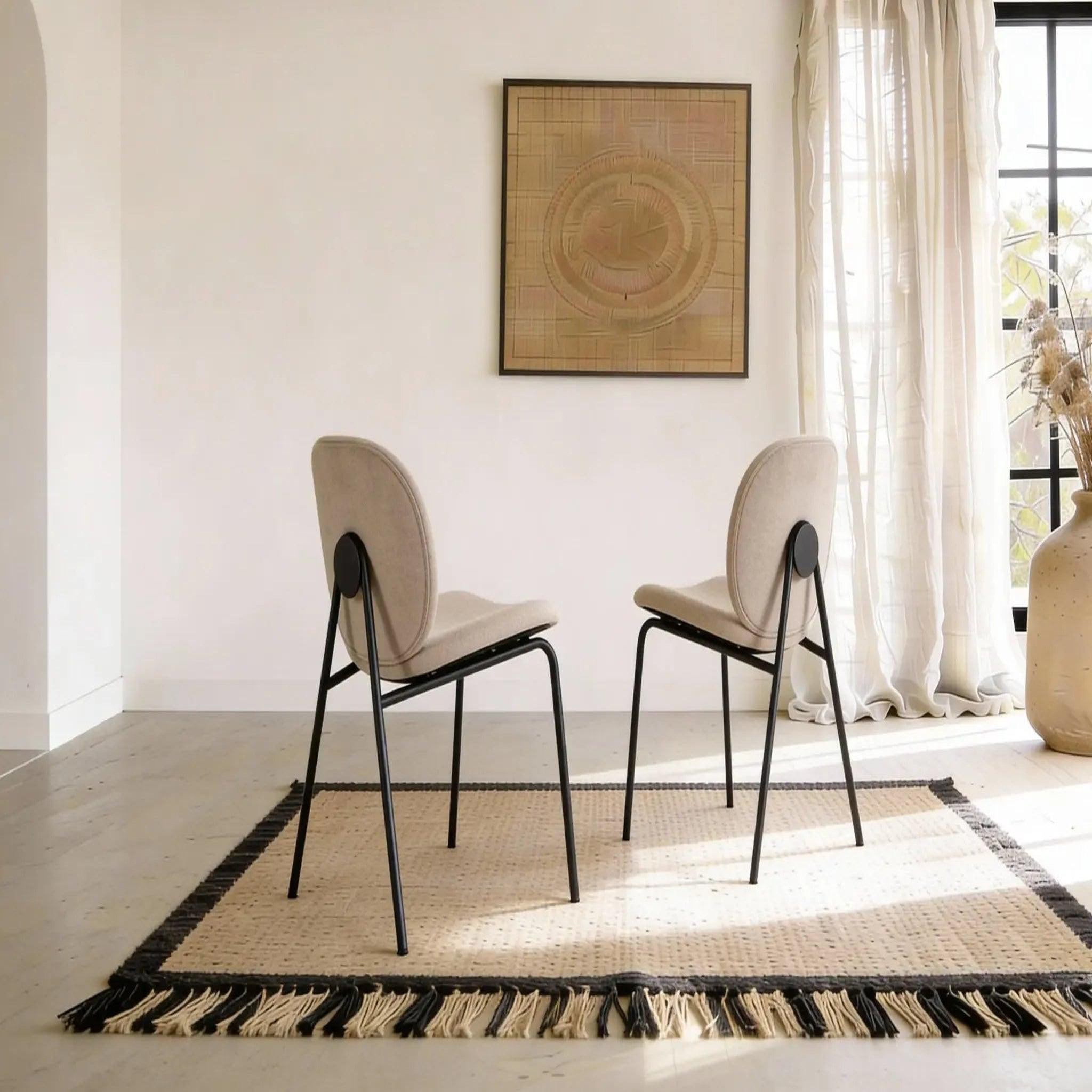 Voir la diapositive 3 : CASANOVA PARIS Line - lot de 2 chaises pieds en métal noir