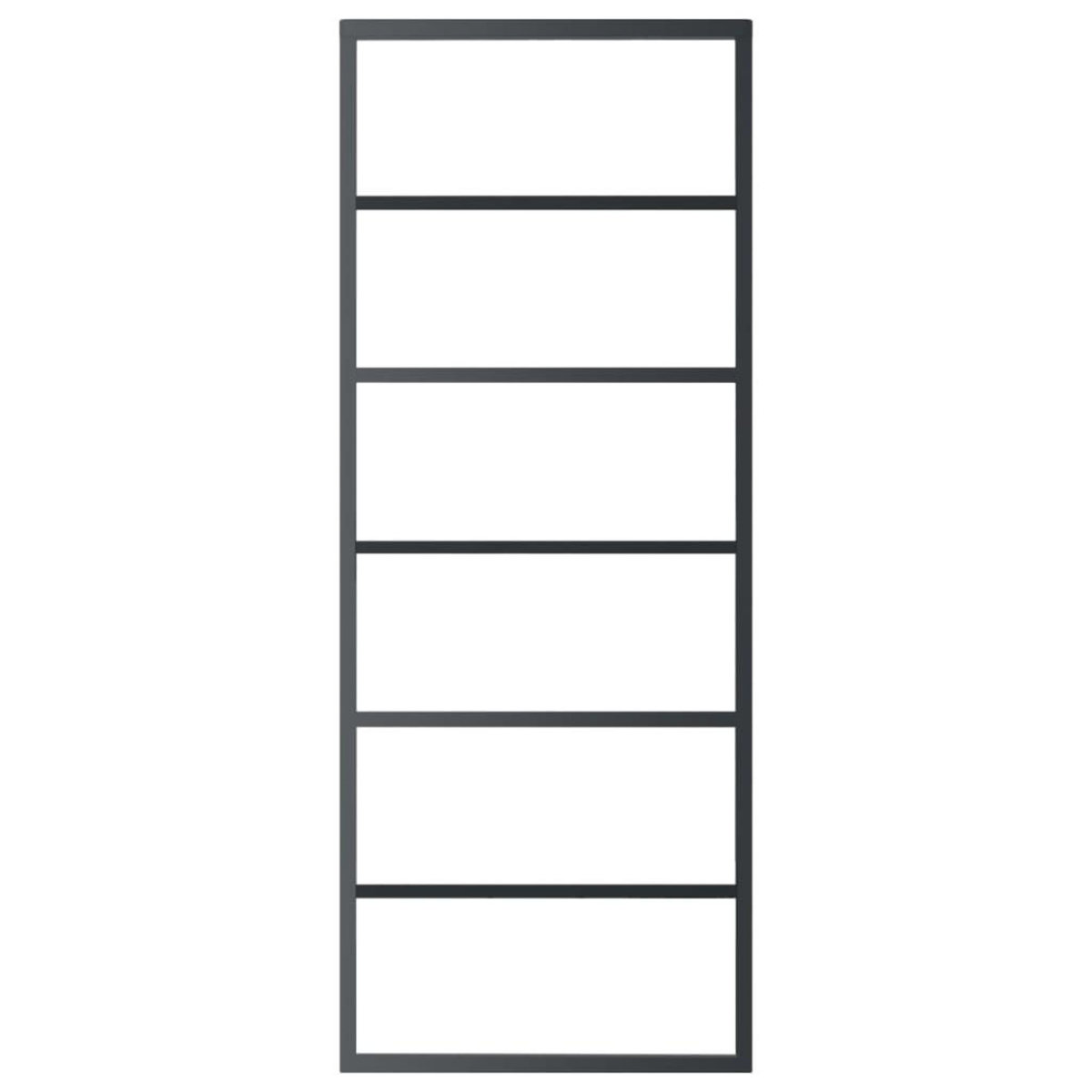 VIDAXL Porte coulissante Verre ESG et aluminium 76x205 cm Noir