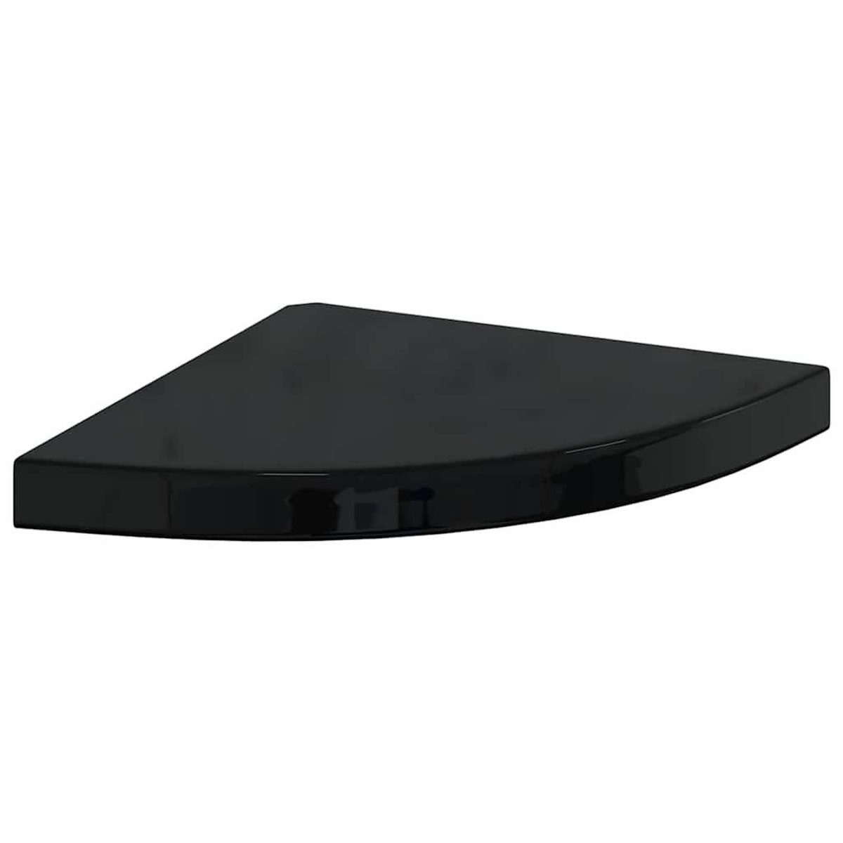 VIDAXL Etageres d'angle flottantes 4 pcs noir brillant 35x35x3,8cm MDF
