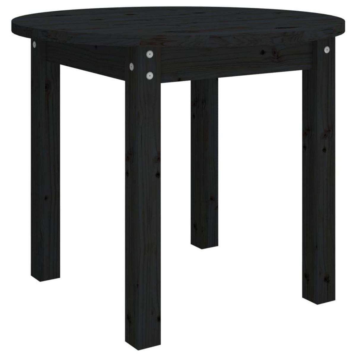 VIDAXL Table basse Noir Ø 55x45 cm Bois massif de pin