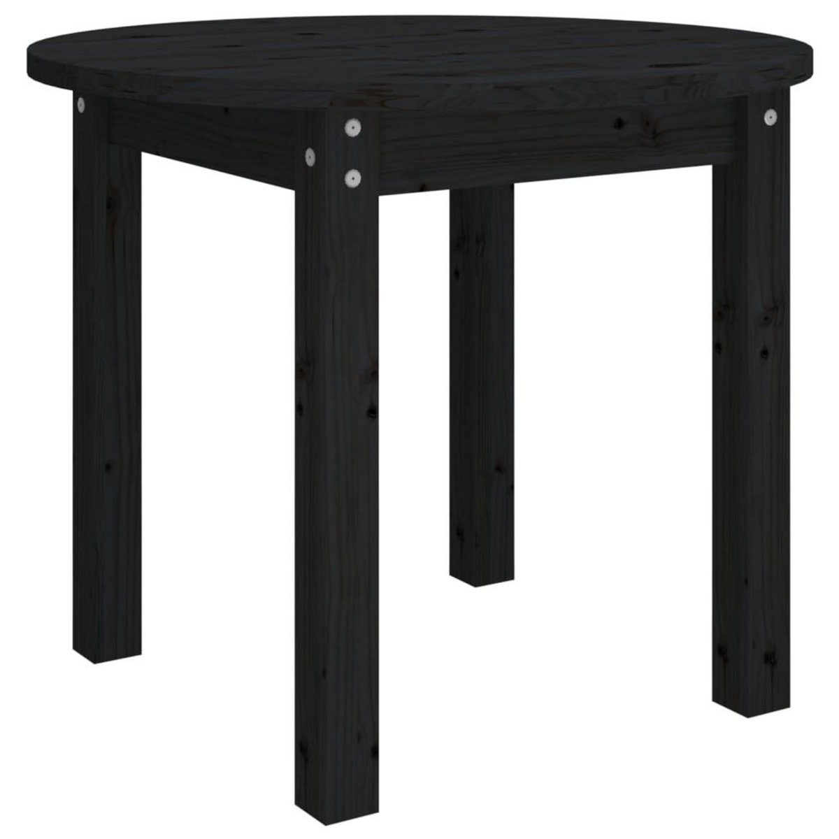 VIDAXL Table basse Noir Ø 55x45 cm Bois massif de pin