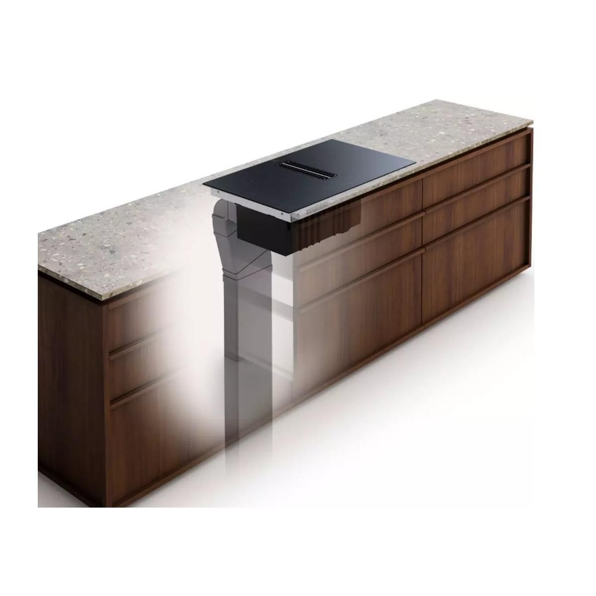 ELECTROLUX Table de cuisson aspirante induction 70cm 4feux 7350kw noir - KCC73443CZ