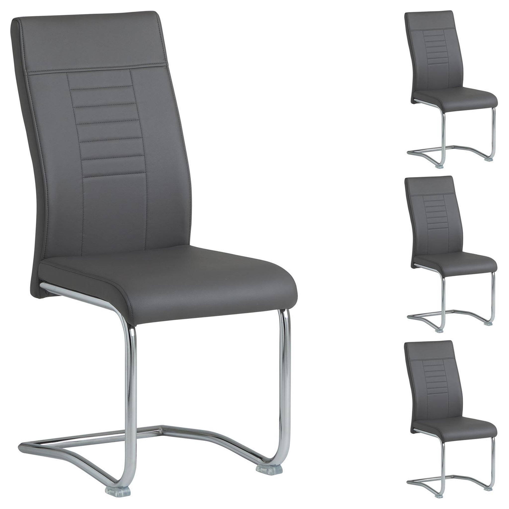 Voir la diapositive 1 : IDIMEX Lot de 4 chaises de salle à manger LOANO