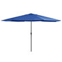 Voir la diapositive 1 : VIDAXL Parasol de jardin avec mat en metal 390 cm bleu azure