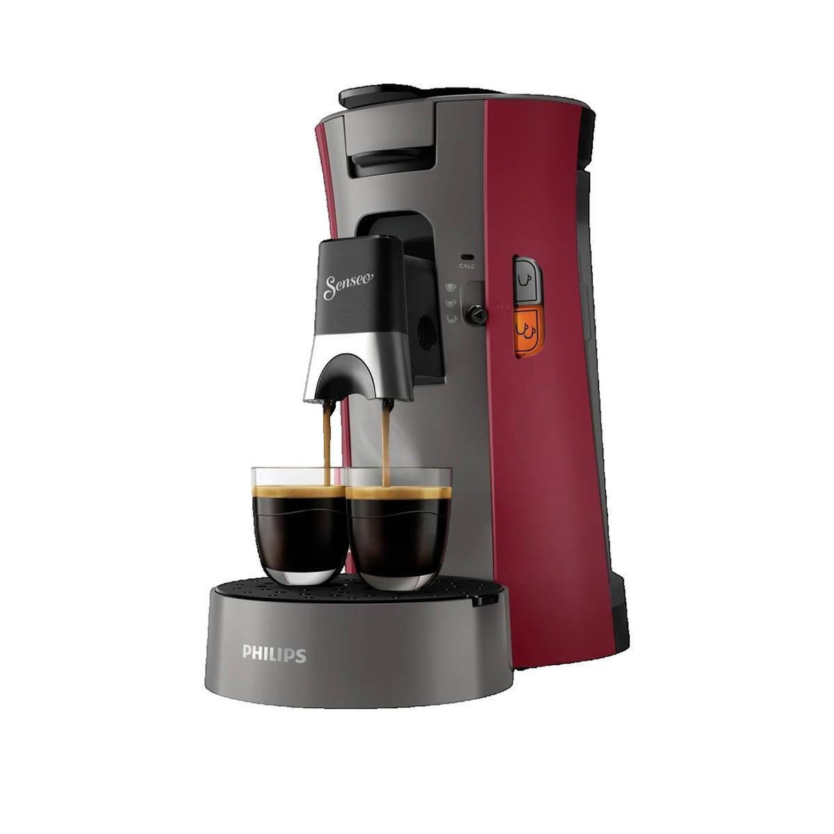 Philips Cafetière à dosettes Philips SENSEO Select Rouge