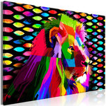 Paris Prix Tableau Imprimé  Rainbow Lion Wide. Coloris disponibles : Multicolore