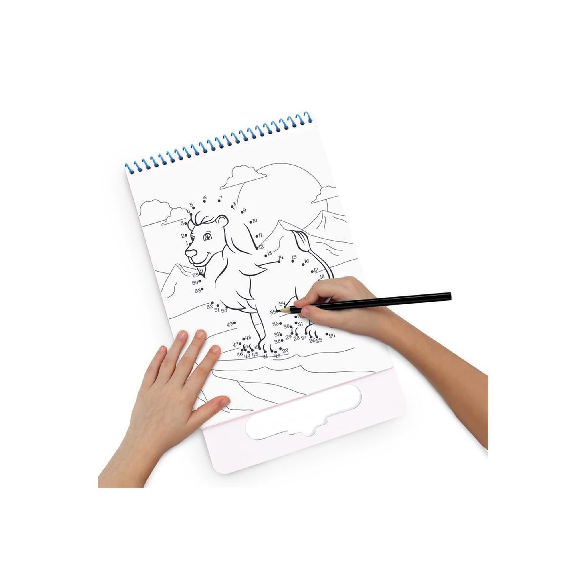 Voir la diapositive 4 : Jeux 2 momes Cahier de Coloriage  Poignée  15x25cm Blanc