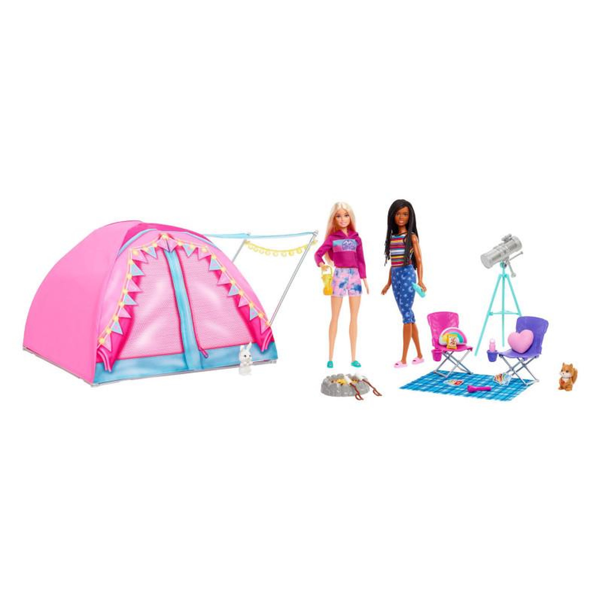 Voir la diapositive 3 : MATTEL Mattel - Barbie Let's Go Camping Tent Playset HGC18