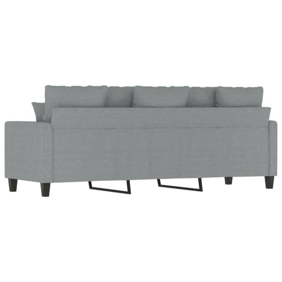 VIDAXL Canapé à 3 places Gris clair 180 cm Tissu